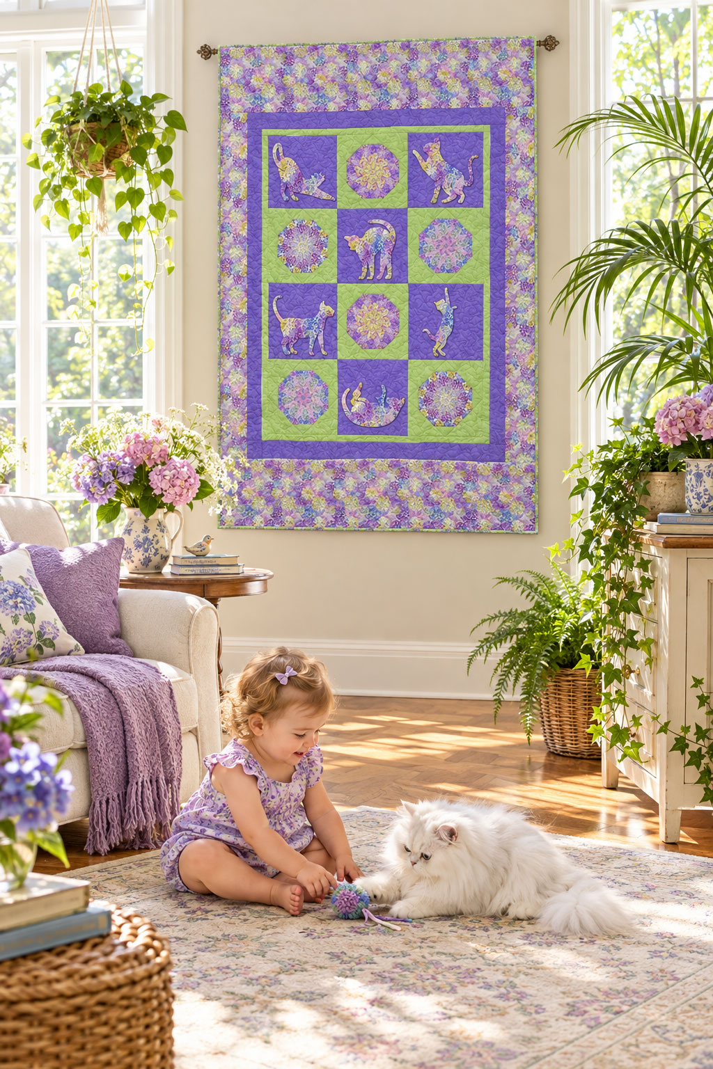 A room with a view of Tula Pink Prince Charming Déjà Vu Kaleidoscope Quilt Kit