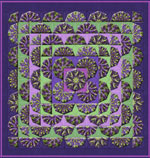 Botanic Larkspur Tapestry Kaleidoscope Lap Quilt Top Kit 