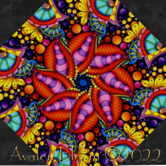 Carnivale Kaleidoscope Quilt Block Kit