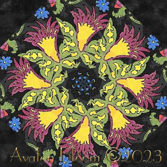 Awesome Blossom Kaleidoscope Quilt Block Kit