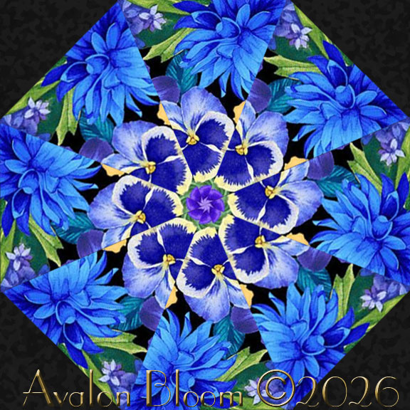 Meadow Bloom Wildflower Kaleidoscope Fan Table Runner Quilt Kit