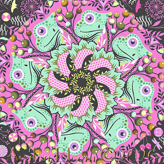 Tula Pink Prince Charming Déjà Vu Kaleidoscope Quilt Block Kit