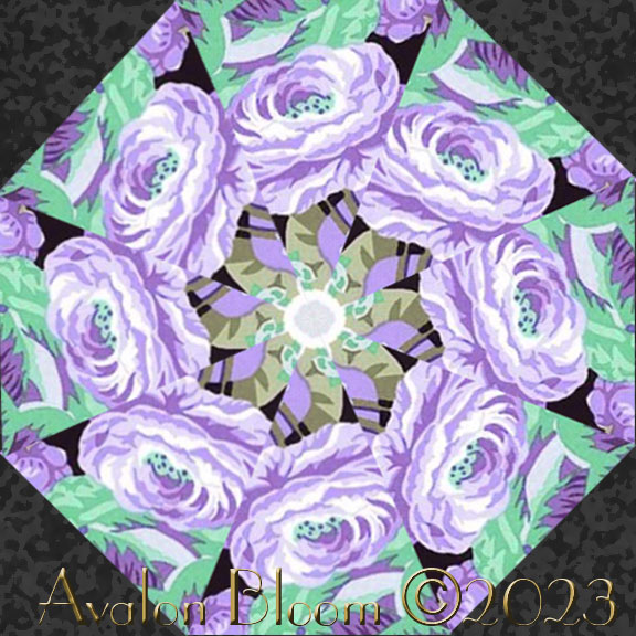 Kaffe Fassett Collective Floral Burst Kaleidoscope Quilt Block Kit