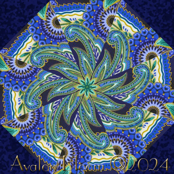 Jaikumari Sapphire Kaleidoscope Quilt Block Kit