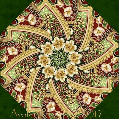 Holiday Flourish 10 Kaleidoscope Quilt Block Kit