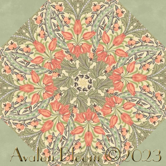 Morris Meadow by Barbara Brackman Kaleidoscope Quilt Block Kit