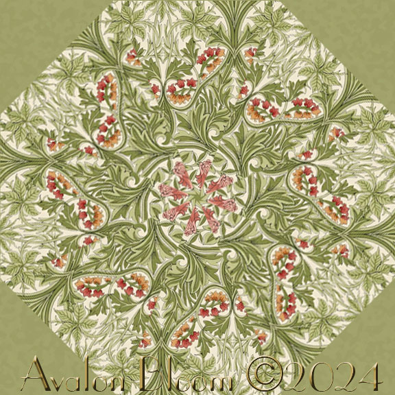 Bluebell by Emery Walker for William Morris and Co. Kaleidoscope Quilt Block Kit