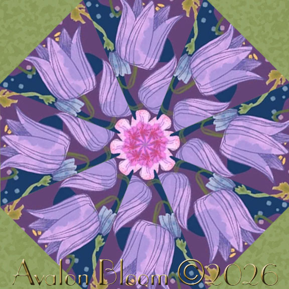 Superbloom Wildflowers Ombre Kaleidoscope Quilt Block Kit