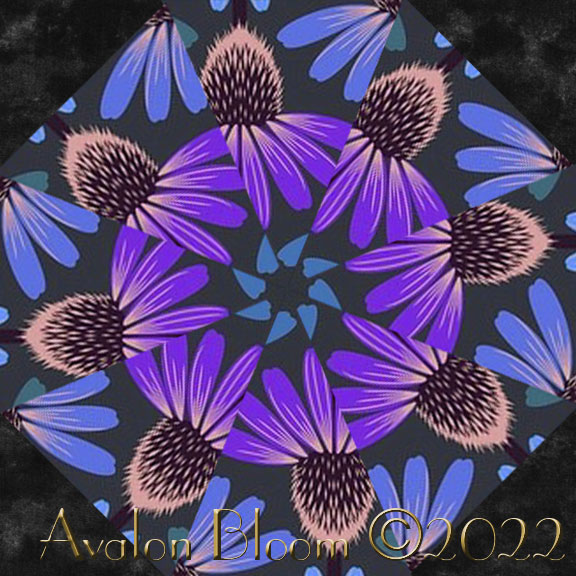Anna Maria Horner Hindsight Echinacea Glow Amethyst Kaleidoscope Quilt Block Kit