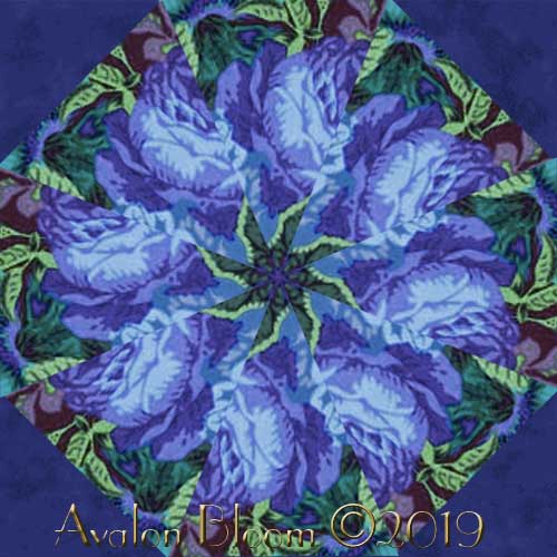 Kaffe Fassett Grandi Flora Purple Kaleidoscope Quilt Block Kit