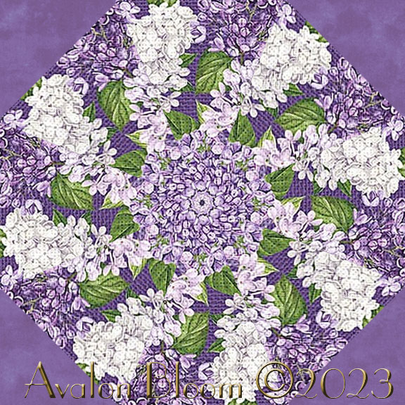 Lilac Garden by Deborah Edwards Kaleidoscope Quilt Block Kit