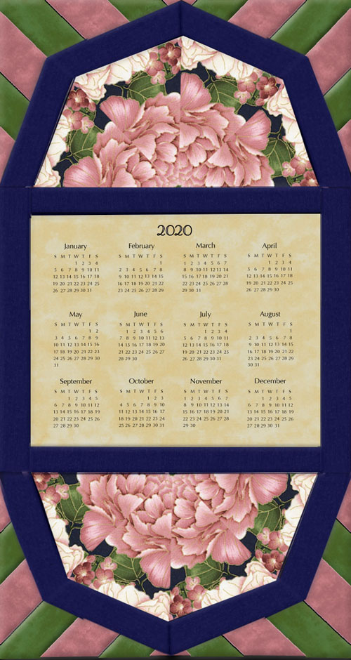 Sakura Kaleidoscope Fan Calendar Wall Hanging Kit