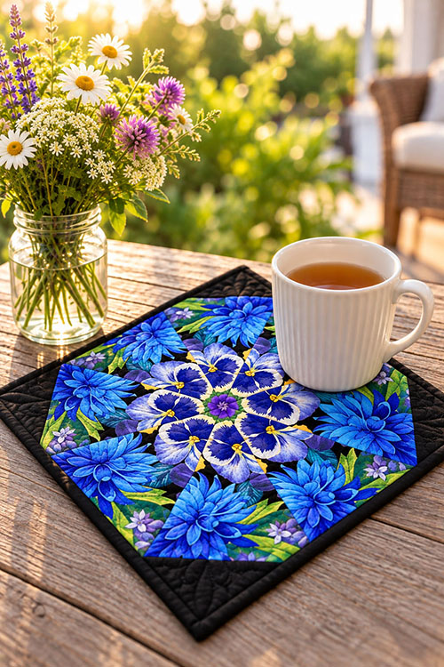 Meadow Bloom Wildflower Kaleidoscope Mug Rug Kit
