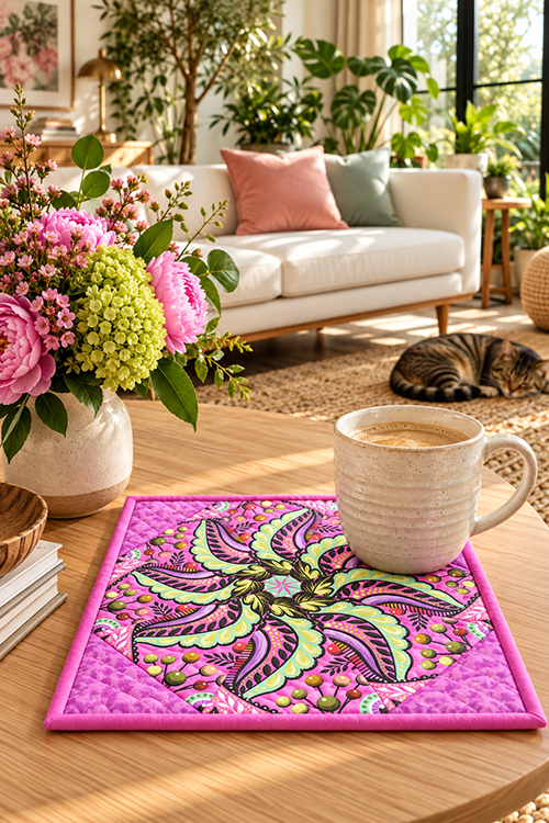 Prince Charming by Tula Pink Kaleidoscope Mug Rug Kit