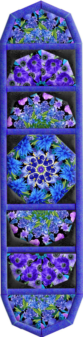 Meadow Bloom Wildflower Kaleidoscope Fan Table Runner Kit