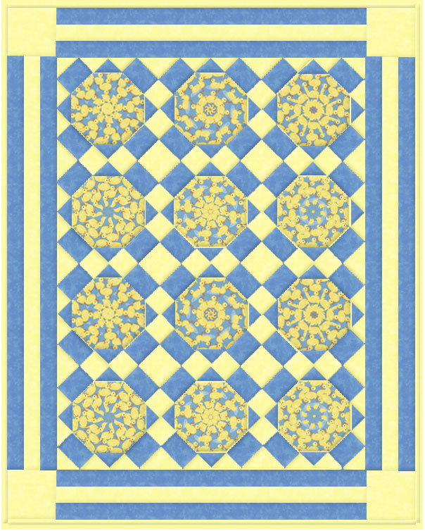Spinning Flagstones Kaleidoscope Quilt Pattern