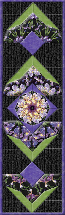 Iris Kaleidoscope Table Runner Pattern