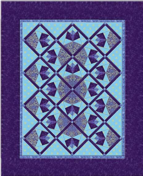 Mariposa Stained Glass Windows Kaleidoscopes Quilt Top Kit