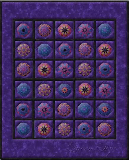 On-Point Queen Size Kaleidoscope Quilt Pattern