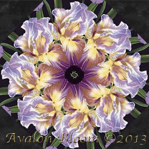 Primavera Iris Kaleidoscope Quilt Block Kit
