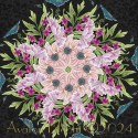 Midnight Garden Kaleidoscope Quilt Block Kit