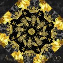 Queen Bee Sunflower Kaleidoscope Quilt Block Kit