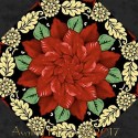 Poinsettia Grandeur Filligree Kaleidoscope Quilt Block Kit