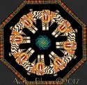 Laurel Burch Mythical Jungle Border Kaleidoscope Quilt block Kit