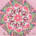 Tula Pink Pretty in Pink Dragonfruit II Daydreamer Kaleidoscope Quilt Block Kit