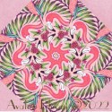 Tula Pink Pretty in Pink Dragonfruit II Daydreamer Kaleidoscope Quilt Block Kit