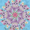 Cats in Flower Crowns Kaleidoscope Quilt Block Kit