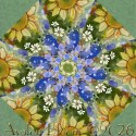 Sunflower Song by Sue Zipkin  Precut Kaleidoscope Quilt Block Kit