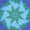 Kaffe Fassett Big Leaf Blue Kaleidoscope Quilt Block Kit