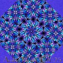 Radiant Bloom Stained Glass  Kaleidoscope Quilt Block Kit