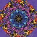 Laurel Burch Feline Frolic Kaleidoscope Quilt block Kit