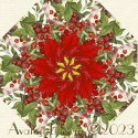 Tartan Holiday Floral Kaleidoscope Quilt Block Kit