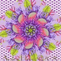 Tula Pink Floral Reef Friends & Anemones Ultraviolet Kaleidoscope Quilt Block Kit