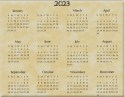 Calendar Wall Hanging Insert Only
