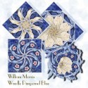 William Morris Wandle Pimpernel Blue Kaleidoscope Quilt Block Kit