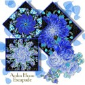 Escapade Floral Kaleidoscope Quilt Block Kit