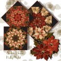 Holiday Flourish 8  Kaleidoscope Quilt Block Kit