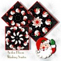 Winking Santas Kaleidoscope Quilt Block Kit