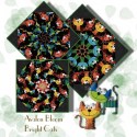 Bright Cats Kaleidoscope Quilt Block Kit