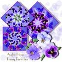 Pansy Perfection Kaleidoscope Quilt Block Kit