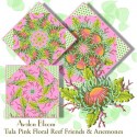 Tula Pink Floral Reef Friends and Anemones Coraline Kaleidoscope Quilt Block Kit