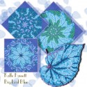 Kaffe Fassett Big Leaf Blue Kaleidoscope Quilt Block Kit