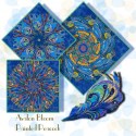 Painted Peacock Kaleidoscope Quilt Block Kit