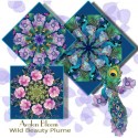 Wild Beauty Plume Peek-a-Boo Floral Kaleidoscope Quilt Block Kit