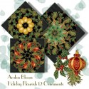 Holiday Flourish 12 Ornaments Kaleidoscope Quilt Block Kit