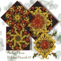 Holiday Flourish 12 Lattice Kaleidoscope Quilt Block Kit